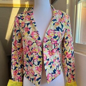 Ovi Pink and Yellow Floral Blazer